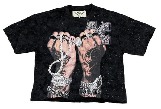 Bkys Cross Hands Crop Shirt