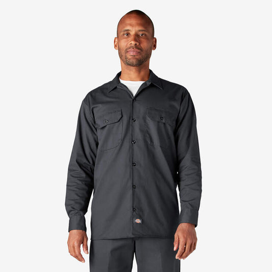 Dickies 574 Original Long Sleeve Work Shirt – Charcoal