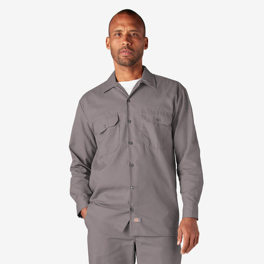 Dickies 574 Original Long Sleeve Work Shirt – Silver